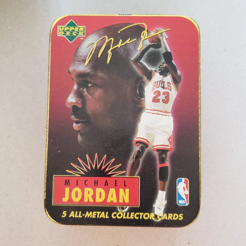 Upper Deck Michael Jordan 1996 5 All Metal Collector Cards.